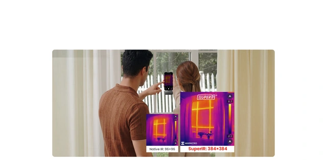 HIKMICRO MiniK termografikamera 96×96 Termokamera til iPhone og Android 
