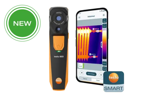 Testo 860i Termografikamera 256x192 piksler, FoV 48 x 36°