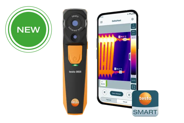 Testo 860i Termografikamera 256x192 piksler, FoV 48 x 36° 