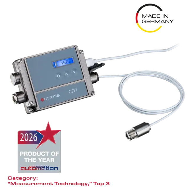 Optris CTi 4M Pyrometer 0 - 600 °C Close focus CF 5.0 3 m 