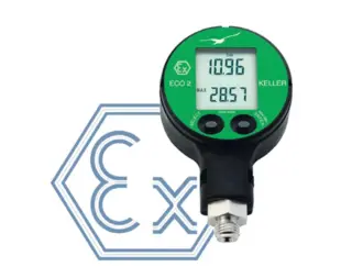 Keller ECO2 Ei ATEX Manometer 300 Bar Egensikkert digitalt manometer