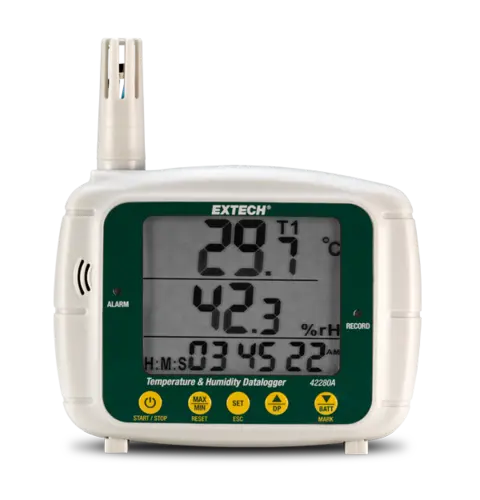 Extech 42280A temp fuktighetsdatalogger 24 000 målinger og USB 