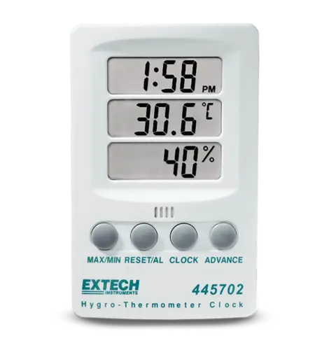 Extech 445702 Hygro-Thermometer Clock Temperatur-, fuktighetsmåler og klokke 