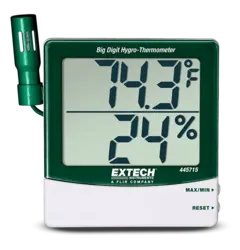 Extech 445715 Hygro-Termometer med ekstern temperatur- og fuktføler