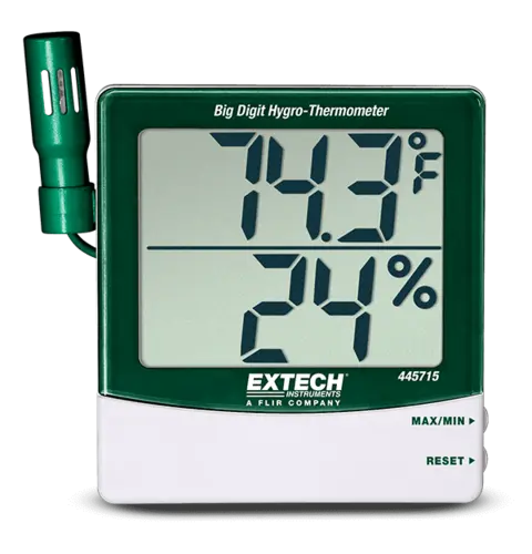 Extech 445715 Hygro-Termometer med ekstern temperatur- og fuktføler 