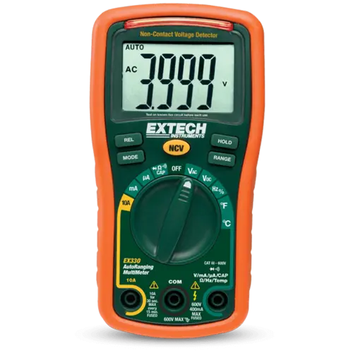 Extech EX330 digitalt multimeter 12 funksjoner, NCV og temperaturmåling 