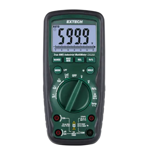 Extech EX520A True RMS multimeter IP67 og CAT IV 600 V 