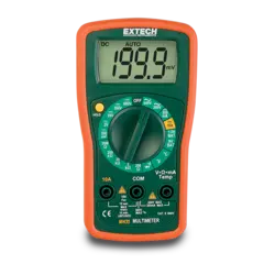 Extech MN35 digitalt minimultimeter 600 V, 10 A DC og temperaturmåling