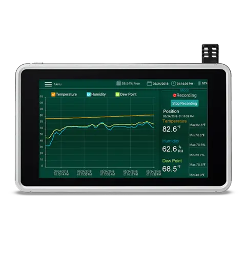 Extech RH550 fukt og temperaturlogger 7" touchskjerm og 16 GB 