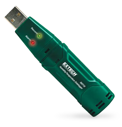 Extech RHT10 temp og fuktighetslogger USB-datalogger 32 000 målinger 