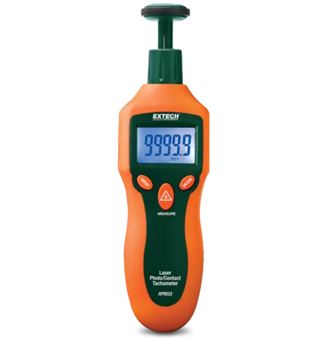 Extech RPM33 Tachometer Kontakt og laser opptil 99 999 RPM 