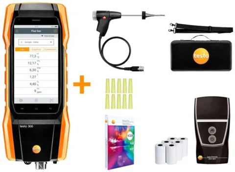 testo 300 sett (O2, CO, NO) 4000 ppm 