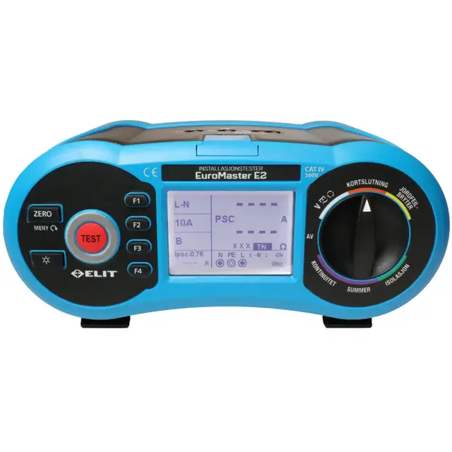 EuroMaster E2 installasjonstester Sluttkontroll, NEK 400, IT/TT/TN 