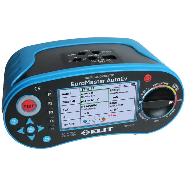 EuroMaster AutoEV+PC-EV Installasjonstester med Type 2-adapter 