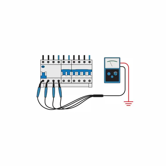 ISOL-4 ledningssett for isolasjonsmåling 4 magnetspisser, CAT IV 