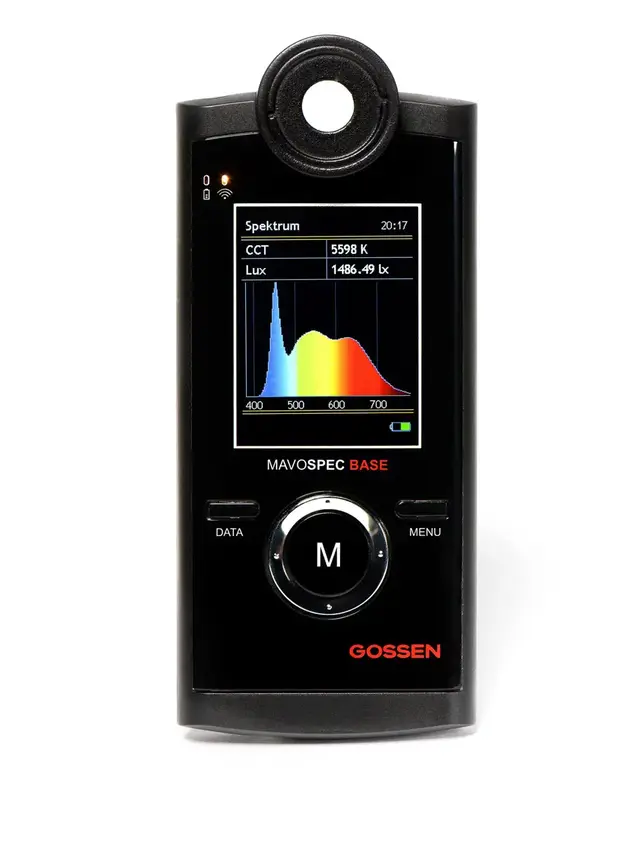 GOSSEN MAVOSPEC BASE spektrometer Lux, CRI, TM-30, CCT og flimmer 