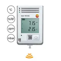 Testo 160 IAQ Datalogger m. sensor for temp/fukt/CO2/trykk