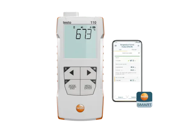 testo 110 BT Nøyaktig næringsmiddel termometer med app-tilkobling 