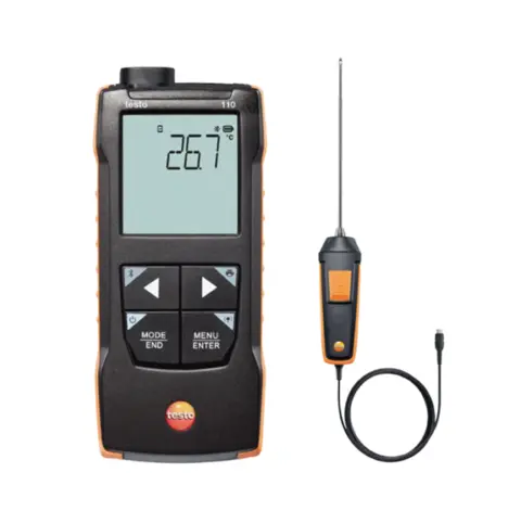 Testo 110 – NTC og robust temperaturluftføler (Pt100) 