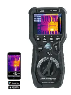 CEM DT-6509 isolasjonstester TrueRMS multimeter og termisk kamera