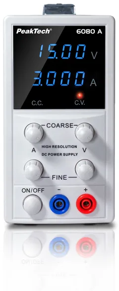 PeakTech&#174; P 6080 A Digital laboratoriestr&#248;mforsyning