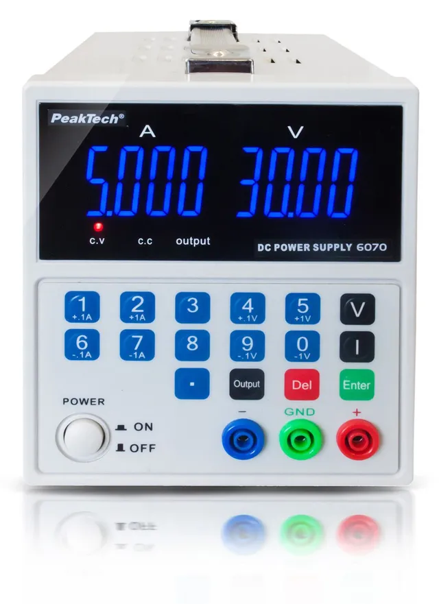 PeakTech® P 6070 Digital laboratoriestrømforsyning m/USB 