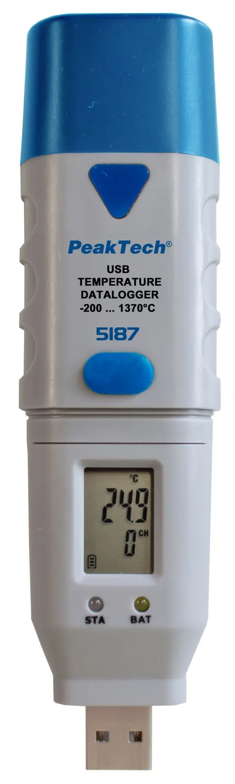 PeakTech® P 5187» USB-datalogger K-type temperatur, 32 000 poeng 