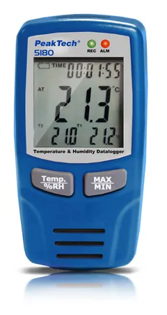 PeakTech&#174; P 5180&#187; USB-datalogger K-type lufttemperatur/fuktighet