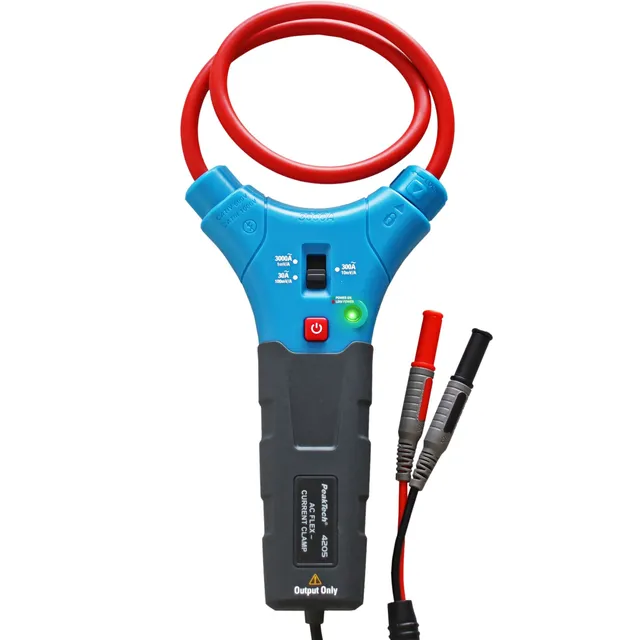 PeakTech® P 4205» Fleksibel strømtang 3000 A AC med 4 mm plugg 