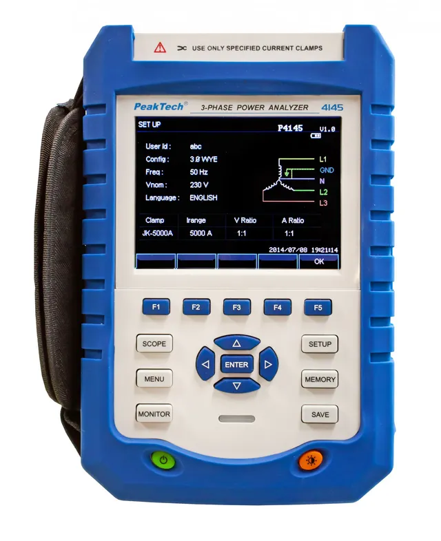 PeakTech® P 4145» Effektanalysator med RS-232 C-grensesnitt 
