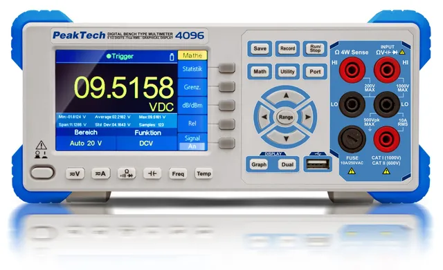 PeakTech® P 4096» Grafisk benkmultimeter 200 000 tellinger og TFT 