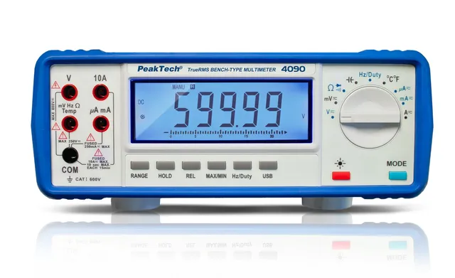 PeakTech® P 4090» Grafisk benkmultimeter 22 000 tellinger med USB 