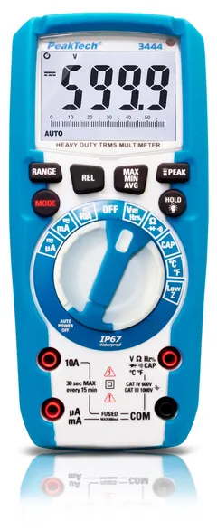 PeakTech&#174; P 3444&#187;  Digitalt multimeter TrueRMS 6000 tellinger, IP67