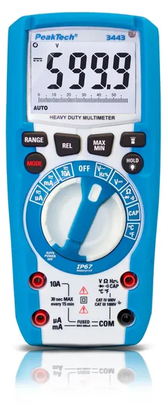 PeakTech&#174; P 3443&#187; Digitalt multimeter 6000 tellinger, IP67