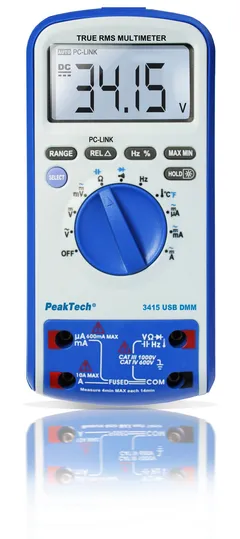 PeakTech&#174; P 3415&#187; Digitalt multimeter 6000 tellinger, TrueRMS og USB