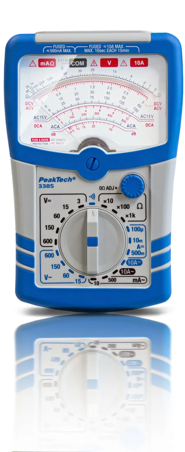 PeakTech® P 3385» Analogt multimeter 600V AC/DC, 10A AC/DC, KAT III 