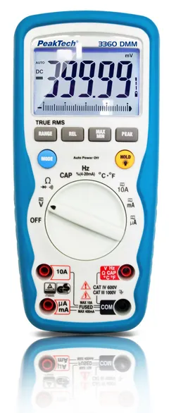 PeakTech&#174; P 3360&#187; Digitalt multimeter 40 000 tellinger, IP67 og TrueRMS