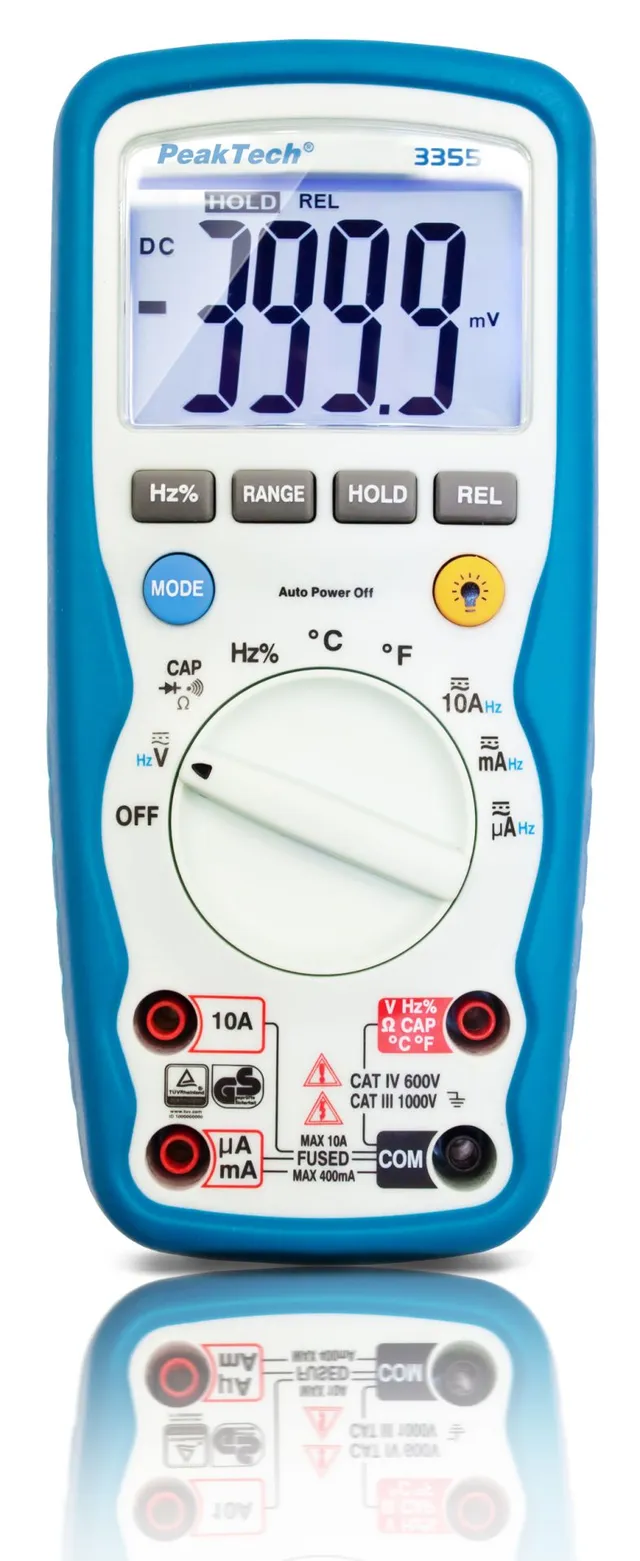 PeakTech® P 3355» Digitalt multimeter 4000 tellinger, IP67 