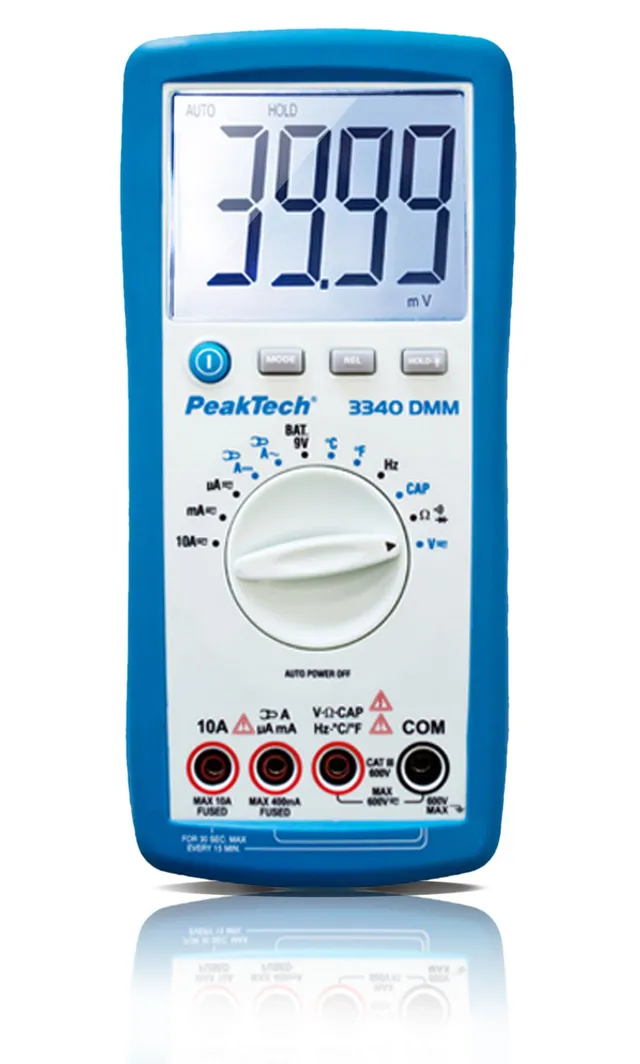 PeakTech® P 3340» Digitalt multimeter 4000 tellinger, 600 V AC/DC 