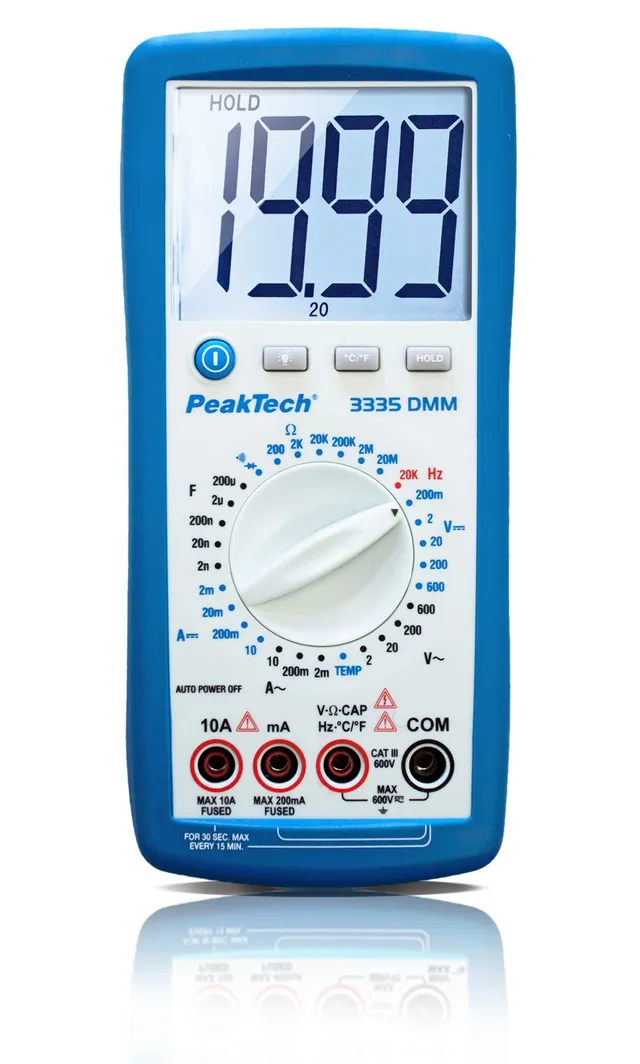 PeakTech® P 3335» Digitalt multimeter 2000 tellinger, 600 V AC/DC 