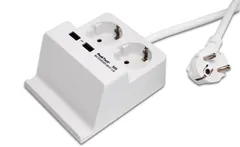 PeakTech&#174; P 3125&#187; 2 x 230 V Schuko and 2 x USB charger with 2.5 A