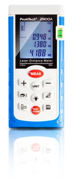 PeakTech&#174; P 2800 A&#187; Laseravstandsm&#229;ler opptil 40 meter