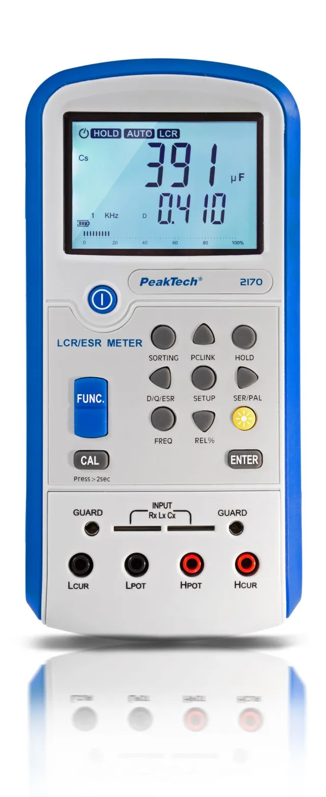 PeakTech® P 2170» LCR-/ESR-måler 100 Hz - 100 kHz, med USB 