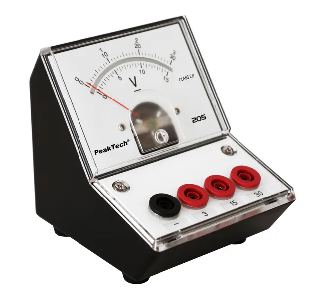PeakTech® P 205-06» Analogt voltmeter 0 ... 3V/15V/30V DC 