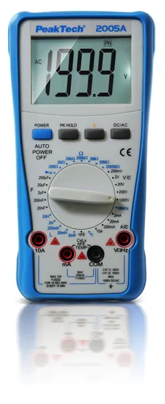 PeakTech&#174; P 2005 A&#187; Digitalt multimeter 2000 tellinger, 1000V, 10 A AC/DC