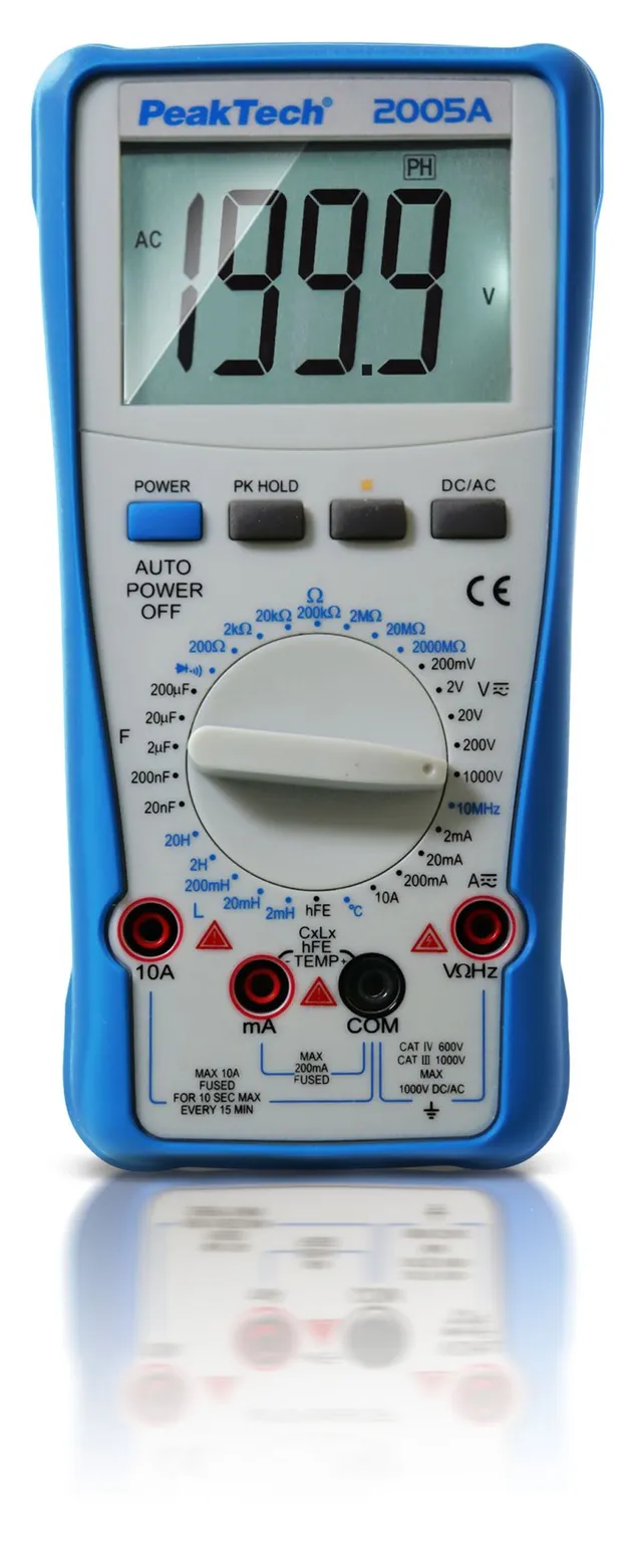 PeakTech® P 2005 A» Digitalt multimeter 2000 tellinger, 1000V, 10 A AC/DC 