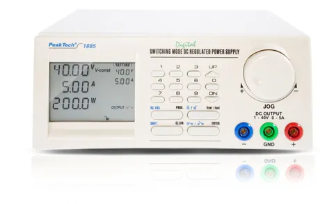 PeakTech® P 1885» Lab-strømforsyning DC 1 - 40V / 0 - 5A med USB