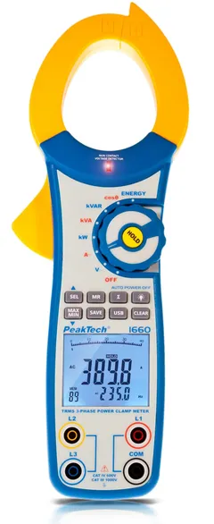 PeakTech&#174; P 1660&#187; TrueRMS str&#248;mtangmeter 1000 A AC opptil 750 kW
