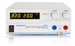 PeakTech&#174; P 1575&#187; Lab-str&#248;mforsyning DC 1 - 32V / 0 - 20A og USB
