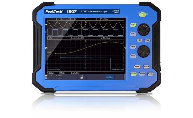 PeakTech® P 1207» 120 MHz 2 kanaler, 1 GS/s nettbrettoscilloskop 